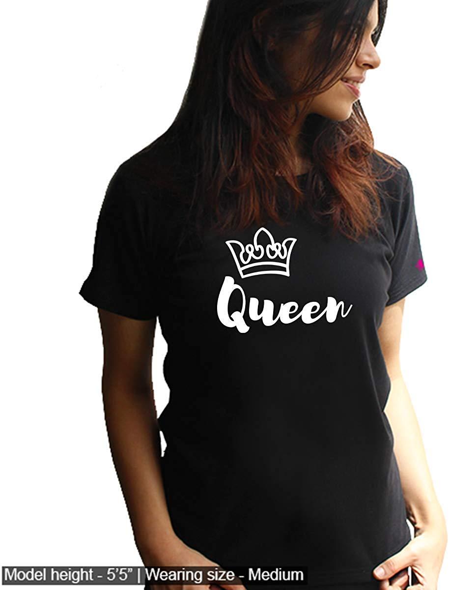 Queen T-Shirt Half Sleeve T-Shirt Round Neck T Shirt Top for