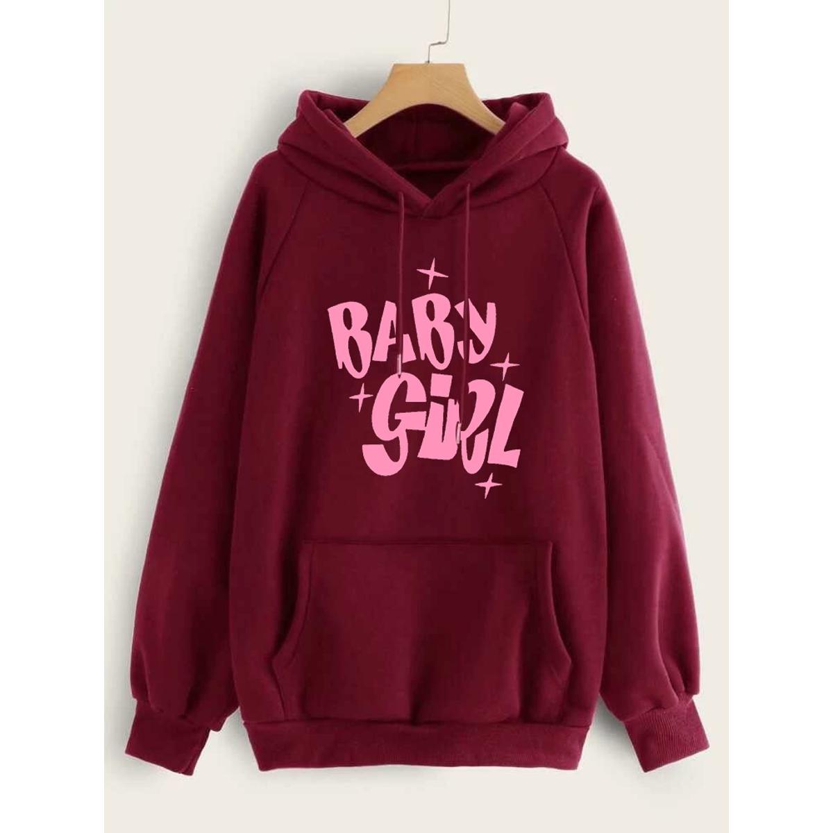 Baby Girl Fleece Full Sleeves Pull Over Hoodie For Women - HB INDUSTRIES - Hoodies & Sweatshirts - 