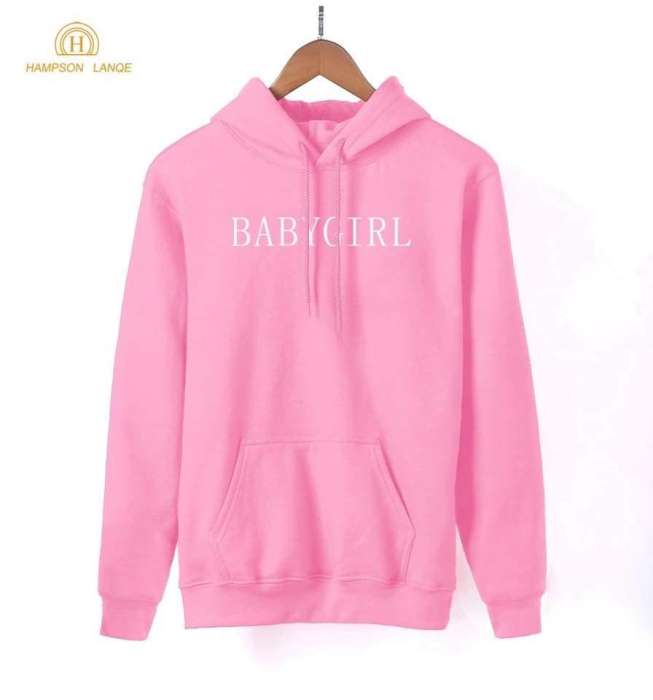 Baby Stylish Pink Printed Hoodie For Women - HB INDUSTRIES - Hoodies & Sweatshirts - 