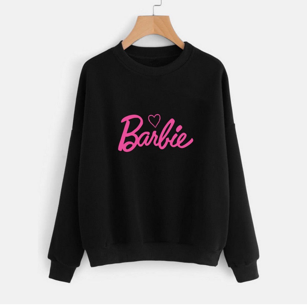 Barbe Printed Fleece Full Sleeves Pull Over Sweatshirt For Women - HB INDUSTRIES - Hoodies & Sweatshirts - 