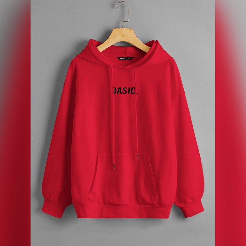 Basic Printed Fleece Full Sleeves Pull Over Hoodie For Men And Women - HB INDUSTRIES - Hoodies & Sweatshirts - 