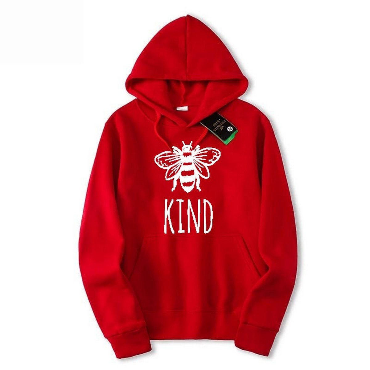 Bee Kind Printed Fleece Full Sleeves Pull Over Hoodie For Women And Men - HB INDUSTRIES - Hoodies & Sweatshirts - 