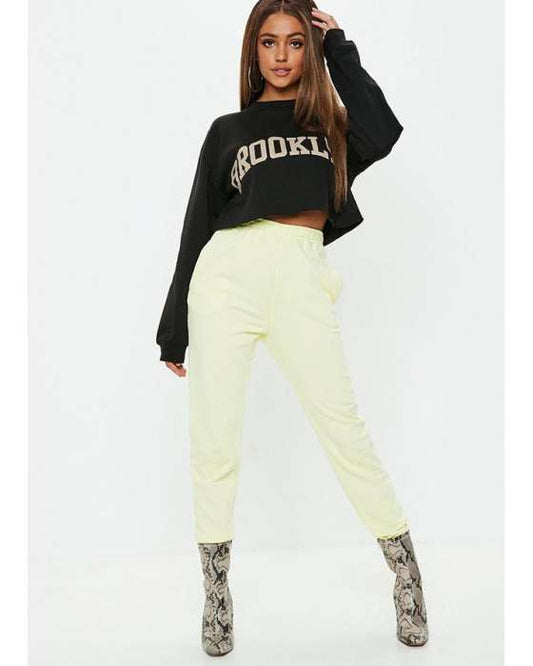 BLACK BROOKLYN CROPPED SWEATSHIRT FOR womens - HB INDUSTRIES - Hoodies & Sweatshirts - 