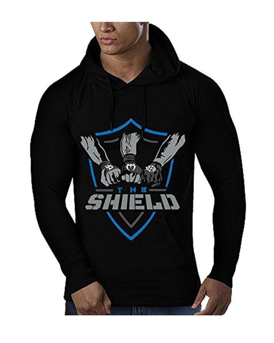 Black Cotton Hoodie The Roman Dean Seth Hoody For Mens - HB INDUSTRIES - Hoodie & Sweatshirt - 