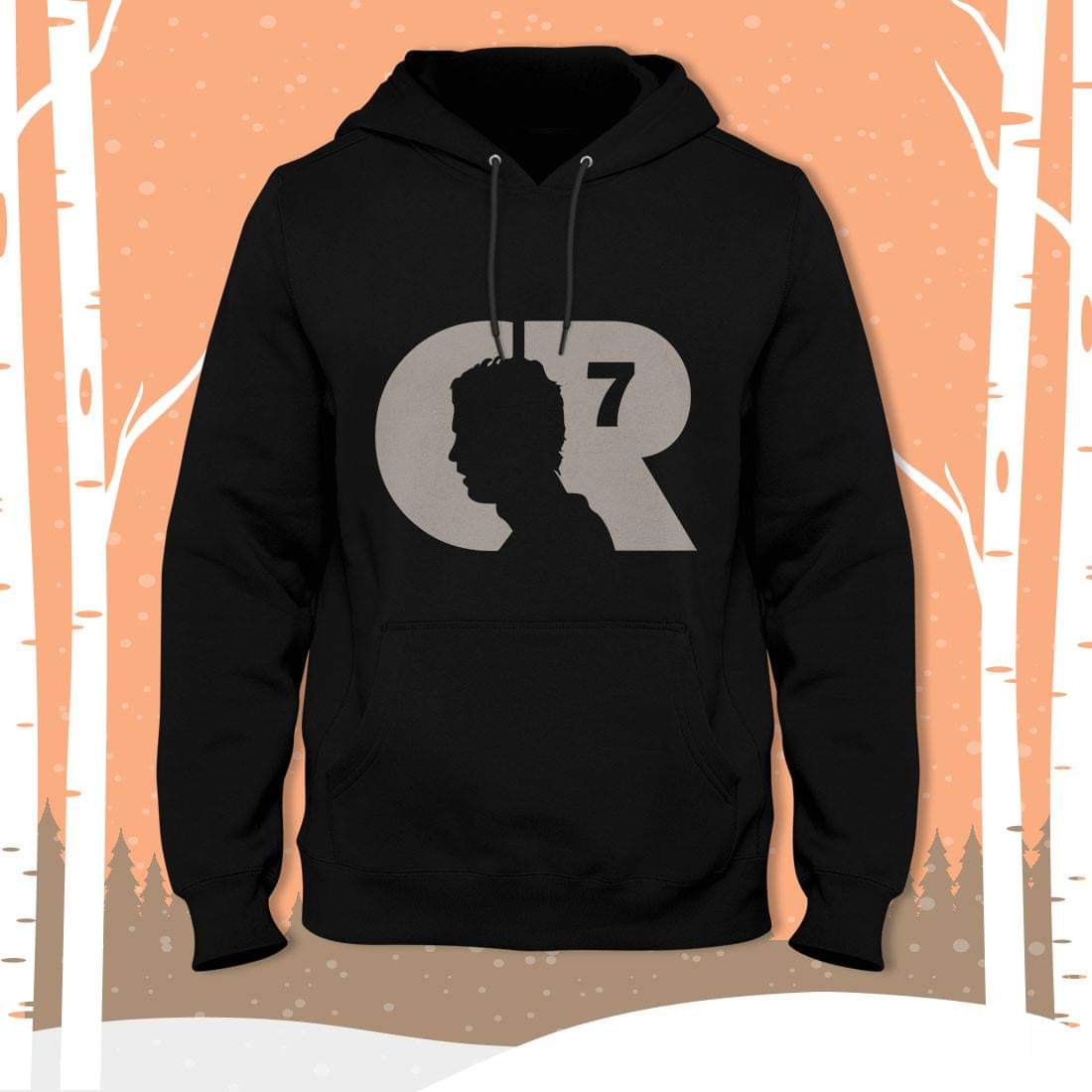 Black Cr7 Hoodies For Men - HB INDUSTRIES - Hoodie & Sweatshirt - 