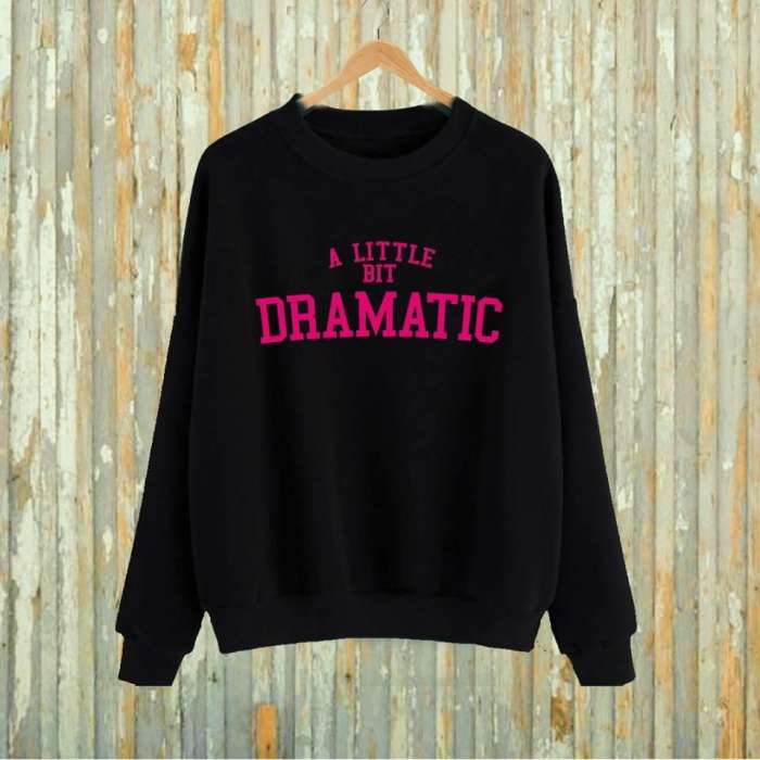Black drametic Printed sweat shirt For Women - HB INDUSTRIES - Hoodies & Sweatshirts - 