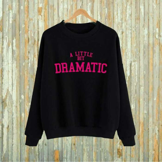 Black drametic Printed sweat shirt For Women - HB INDUSTRIES - Hoodies & Sweatshirts - 