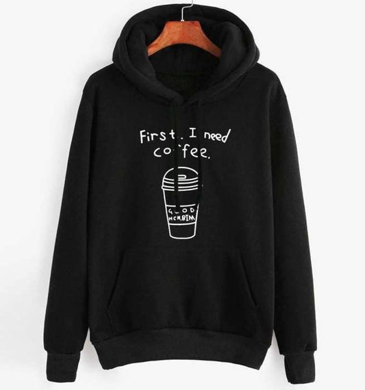 black first i need coffee export quality hoodie for women 59 - HB INDUSTRIES - Hoodies & Sweatshirts - 