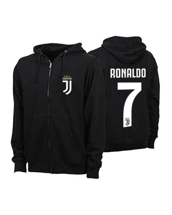 Black Fleece Juventus Ronaldo 7 Number Hoodie for Women - HB INDUSTRIES - Hoodies & Sweatshirts - 