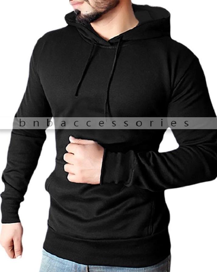 Black Hoody For Mens Plain Fit Hoodie Mens - HB INDUSTRIES - Hoodie & Sweatshirt - 