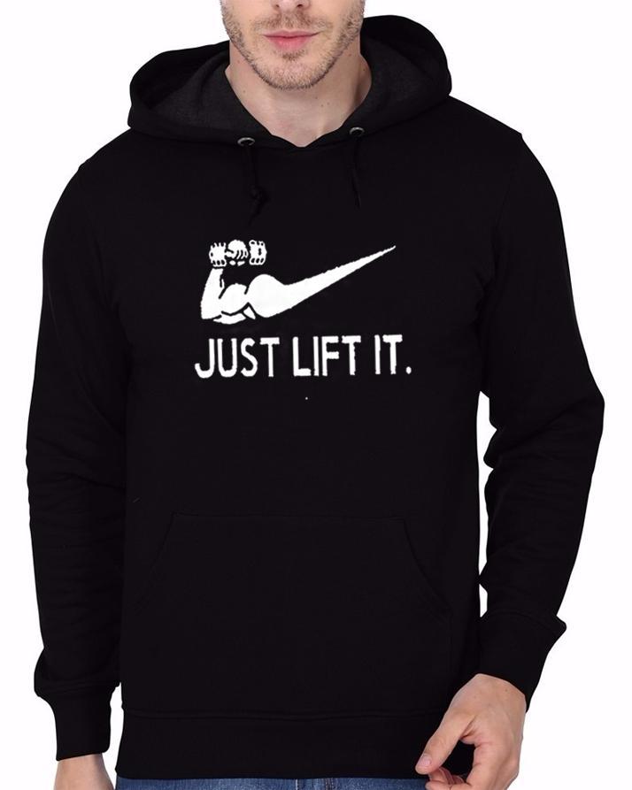 Black Hoody Just Lift it Hoody For Mens Fit Hoodie Mens - HB INDUSTRIES - Hoodie & Sweatshirt - 