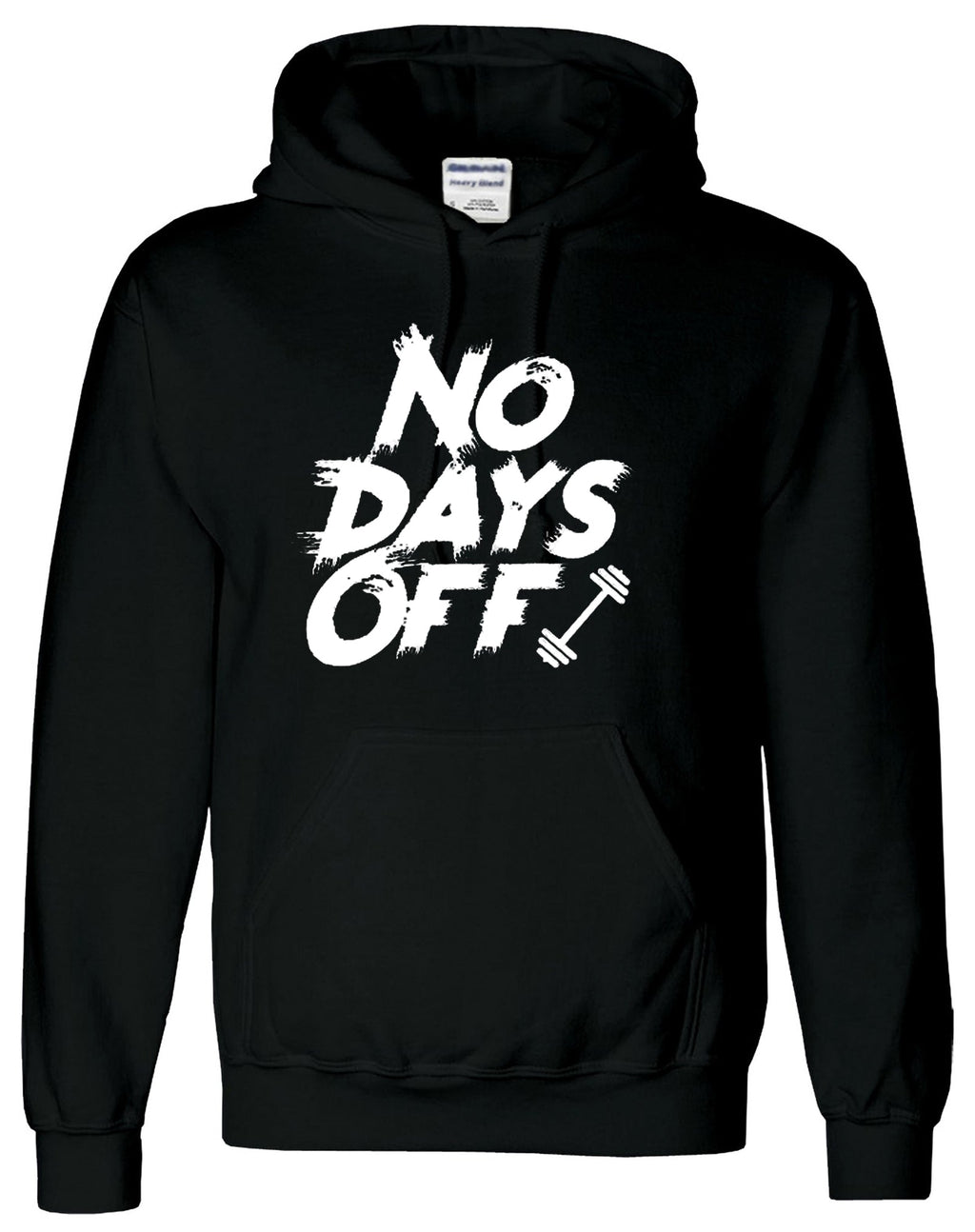 Black Hoody No Days off Gym Hoody For Mens Fit Hoodie Mens - HB INDUSTRIES - Hoodie & Sweatshirt - 