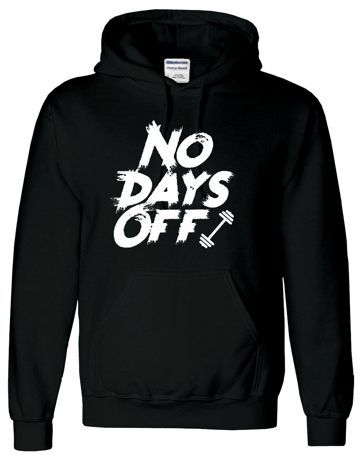 Black Hoody No Days off Gym Hoody For Mens Fit Hoodie Mens - HB INDUSTRIES - Hoodie & Sweatshirt - 