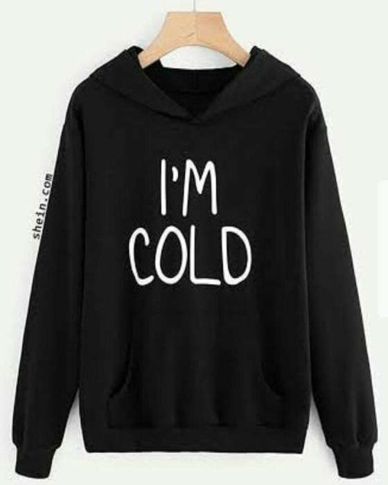 Black I am Cold Printed Hoodie For Women - HB INDUSTRIES - Hoodies & Sweatshirts - 