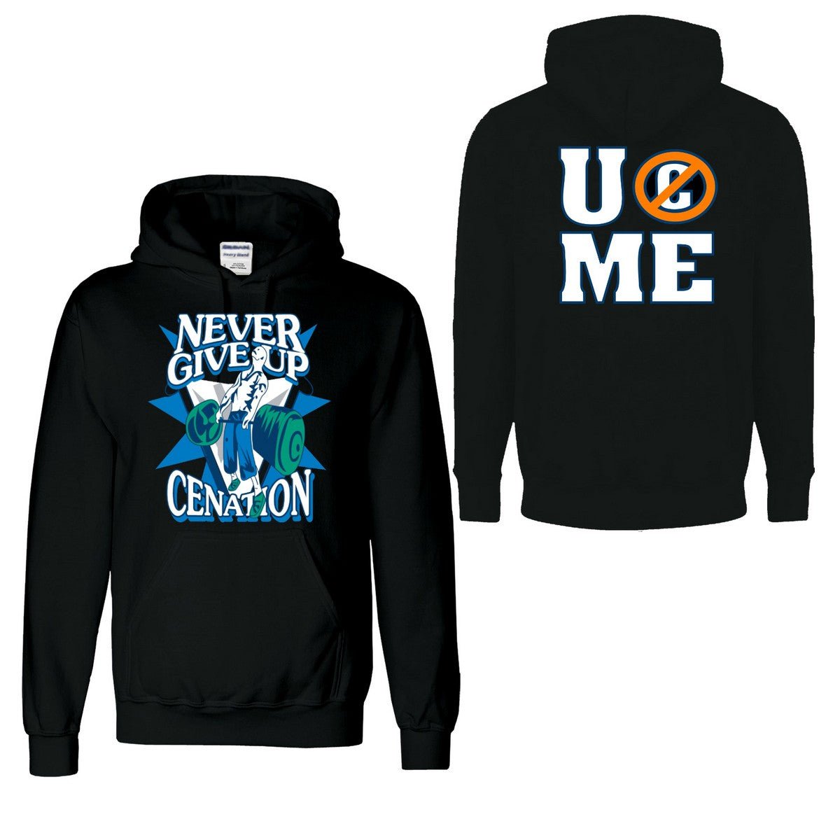 Black John Cena Hoody Printed Cotton Hoodie Never Give Up Hoody Earn The Day Pullover Hoody For Mens - HB INDUSTRIES - Hoodie & Sweatshirt - 