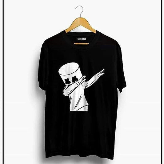 Black Marshmellow Printed T - Shirt For Women - HB INDUSTRIES - Tops & T - Shirts - 