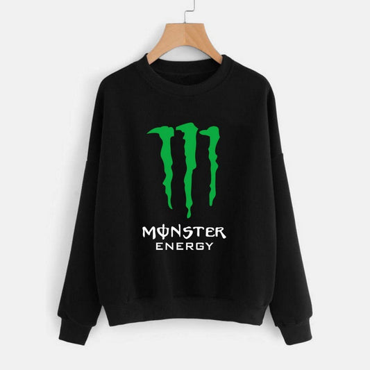 Black Monster Energy Printed winter Sweatshirt For Men - HB INDUSTRIES - Hoodie & Sweatshirt - 