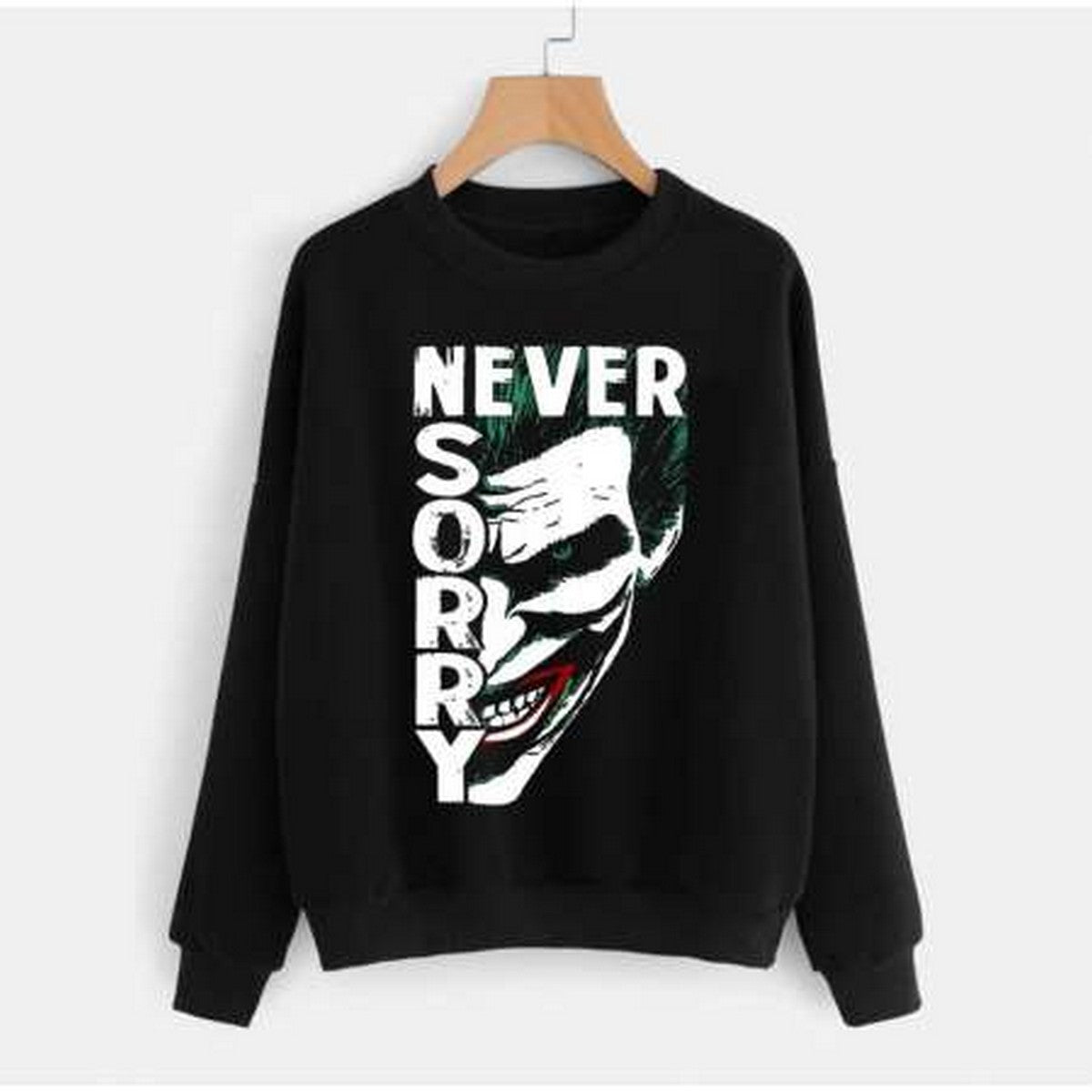 Black New Style Joker Printed Winter Sweatshirt For Men - HB INDUSTRIES - Hoodie & Sweatshirt - 