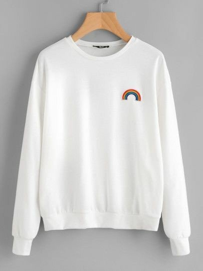 Black Rainbow Fleece Full Sleeves Pull Over Sweatshirt For Women - HB INDUSTRIES - Hoodies & Sweatshirts - 