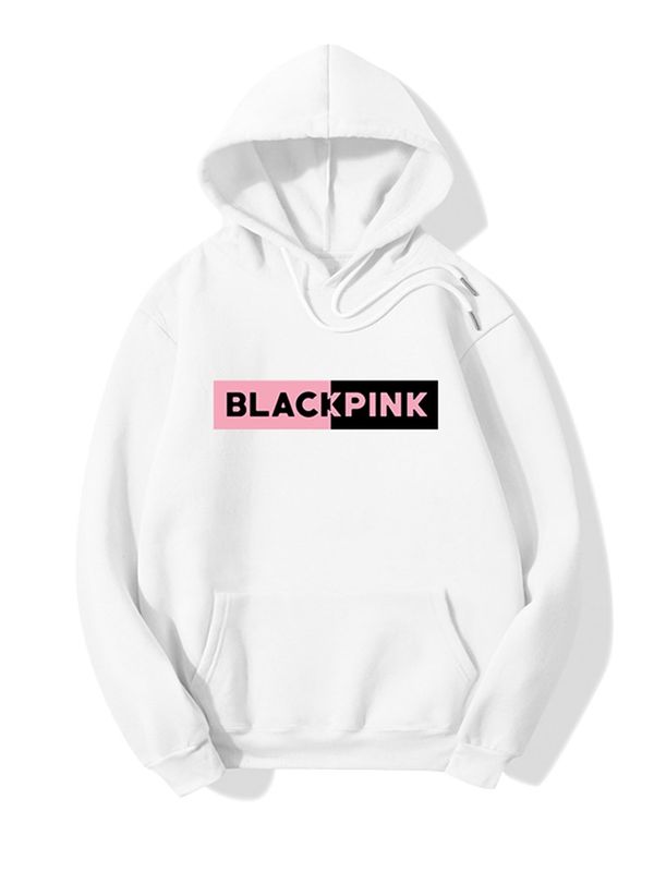 Blackpink Printed Fleece Full Sleeves Pull Over Hoodie For Women - HB INDUSTRIES - Hoodies & Sweatshirts - 