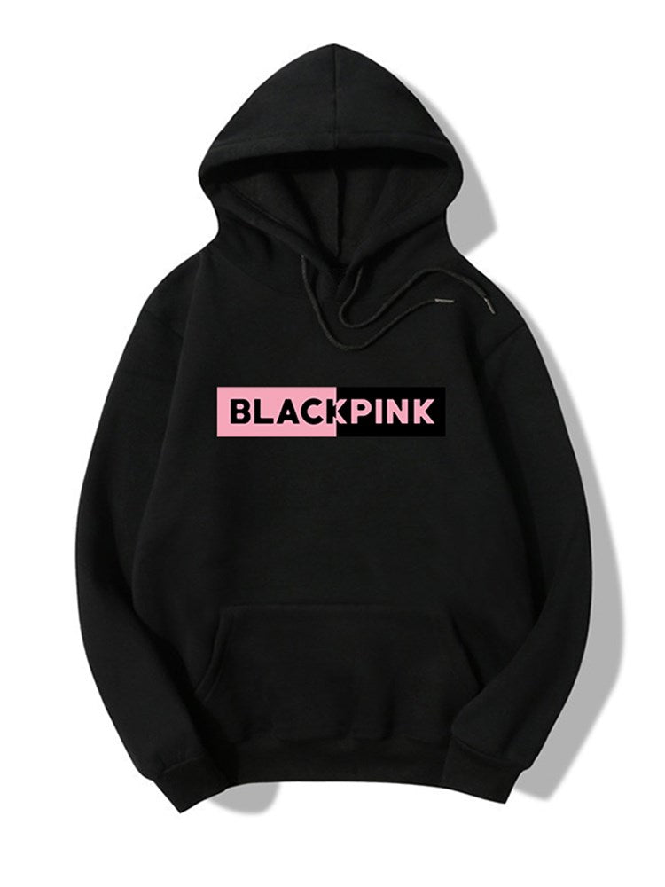 Blackpink Printed Fleece Full Sleeves Pull Over Hoodie For Women - HB INDUSTRIES - Hoodies & Sweatshirts - 