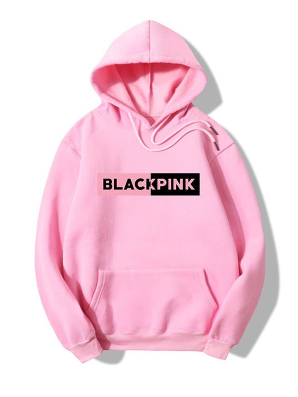 Blackpink Printed Fleece Full Sleeves Pull Over Hoodie For Women - HB INDUSTRIES - Hoodies & Sweatshirts - 