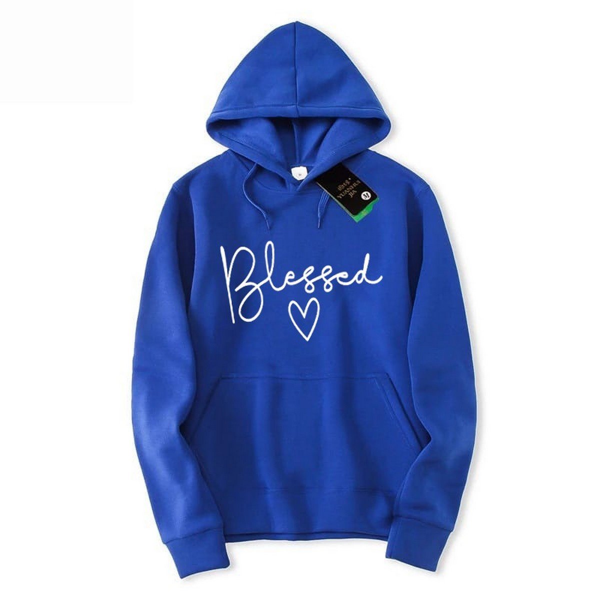 Blessed Printed Fleece Full Sleeves Pull Over Hoodie For Women - HB INDUSTRIES - Hoodies & Sweatshirts - 