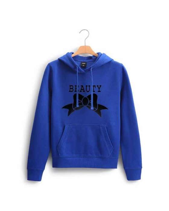 Blue Beauty Printed hooodie For Women - HB INDUSTRIES - Hoodies & Sweatshirts - 