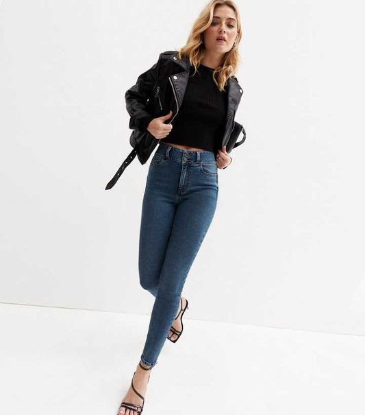 Blue Lift & Shape High Waist Yazmin Skinny Jeans - HB INDUSTRIES - Jeans - 