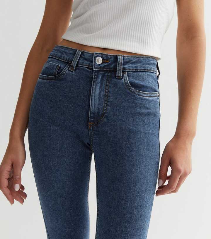 Blue Mid Rise Skinny Jeans - HB INDUSTRIES - Jeans - 