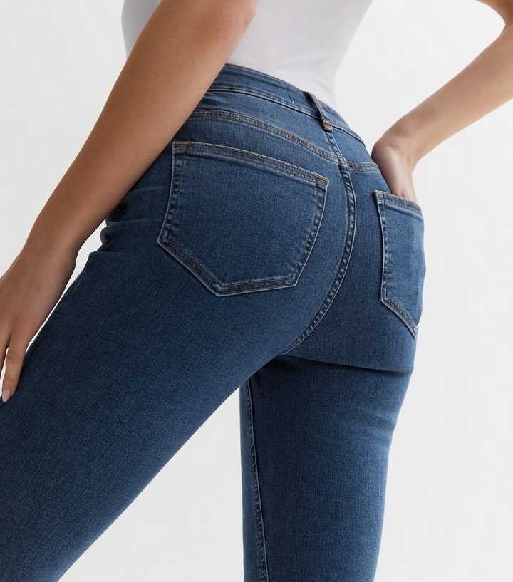 Blue Mid Rise Skinny Jeans - HB INDUSTRIES - Jeans - 