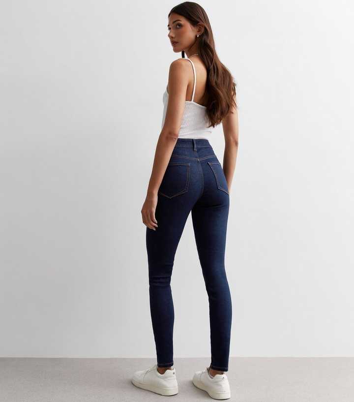 Blue Mid Rise Skinny Jeans - HB INDUSTRIES - Jeans - 