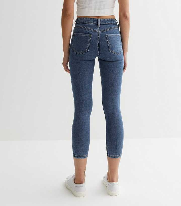 Blue Mid Rise Skinny Jeans - HB INDUSTRIES - Jeans - 