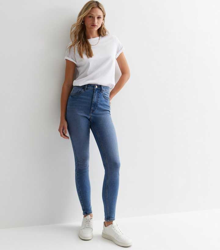 Blue Mid Wash Lift & Shape Jinna Skinny Jeans - HB INDUSTRIES - Jeans - 