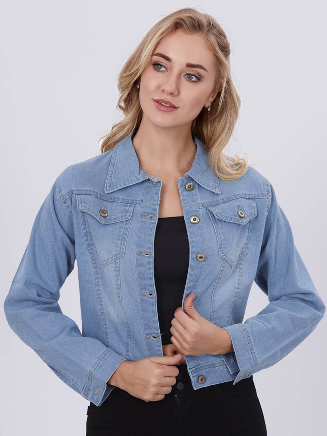 Blum Denim Lightweight Crop Denim Jacket By HB - HB INDUSTRIES - Denim Jackets - 