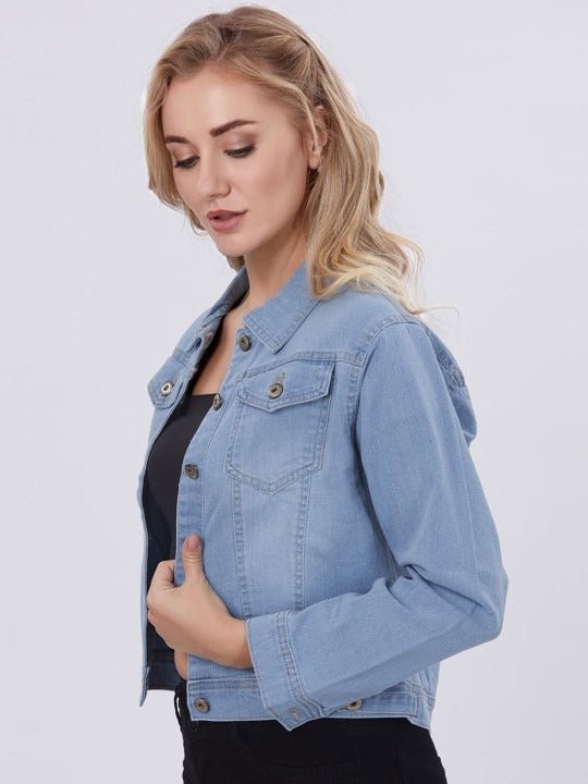 Blum Denim Lightweight Crop Denim Jacket By HB - HB INDUSTRIES - Denim Jackets - 