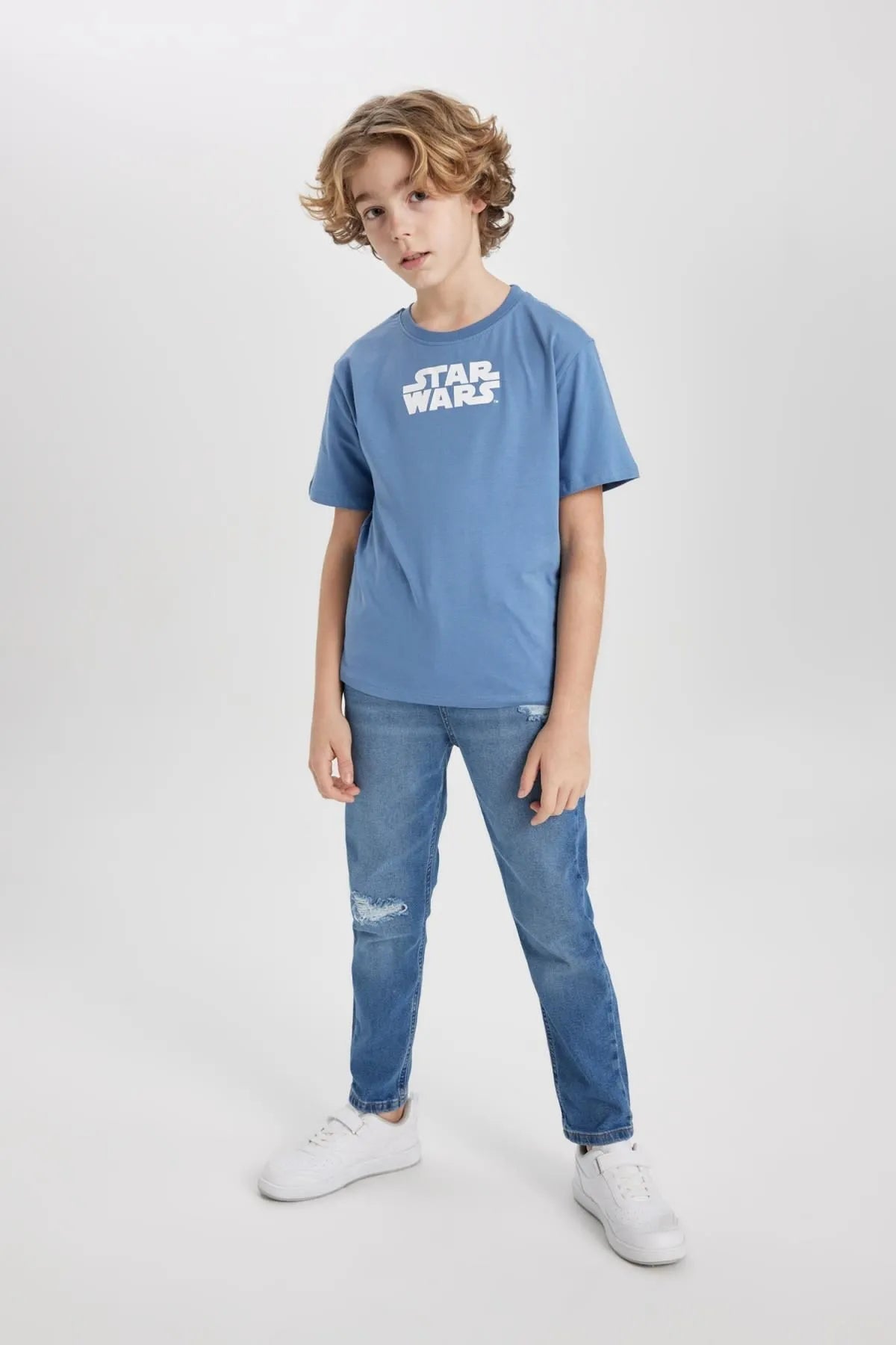 Boys Blue Carrot Fit Jeans