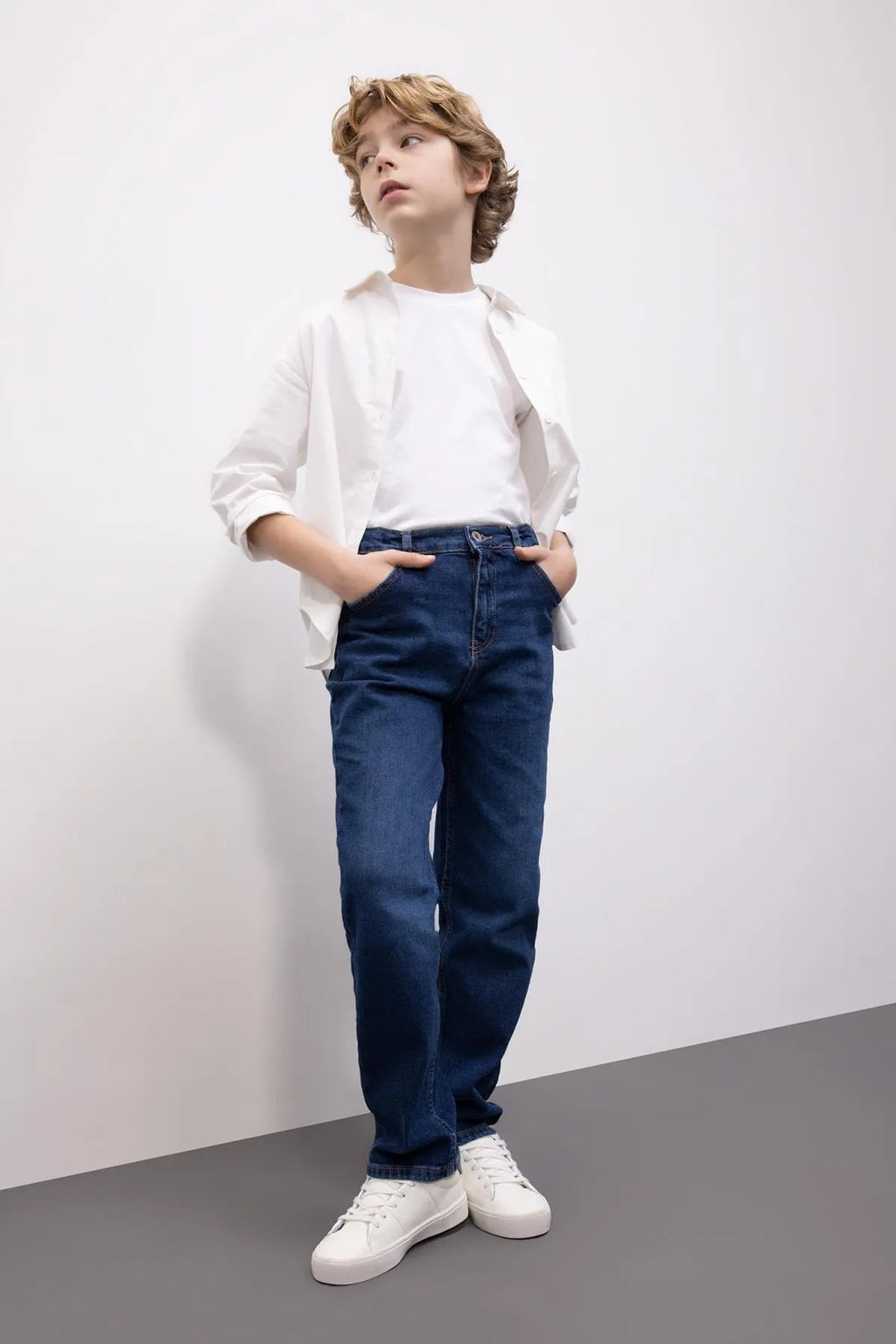 Boy's Straight Fit Straight Leg Jeans - HB INDUSTRIES - Boys Jeans - 