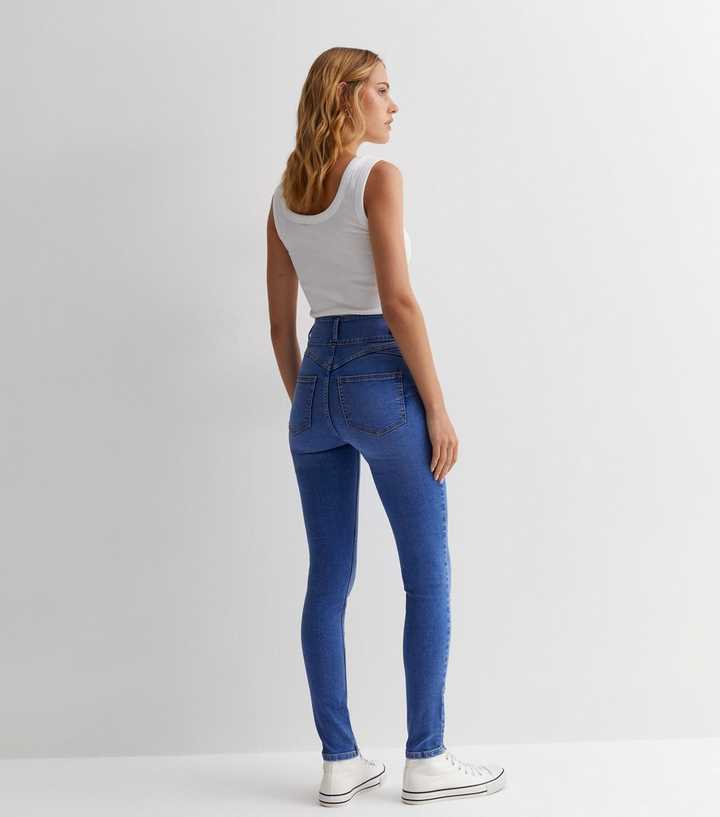 Bright Blue Lift & Shape High Waist Skinny Jeans - HB INDUSTRIES - Jeans - 