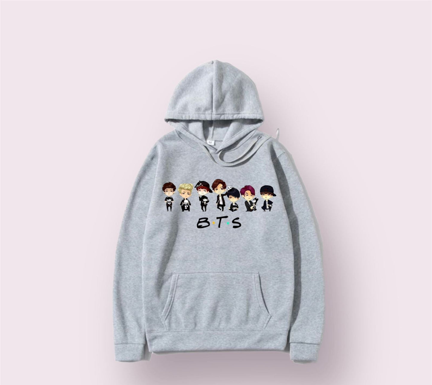 BTS Anime Fleece Full Sleeves Pull Over Hoodie For Women - HB INDUSTRIES - Hoodies & Sweatshirts - 