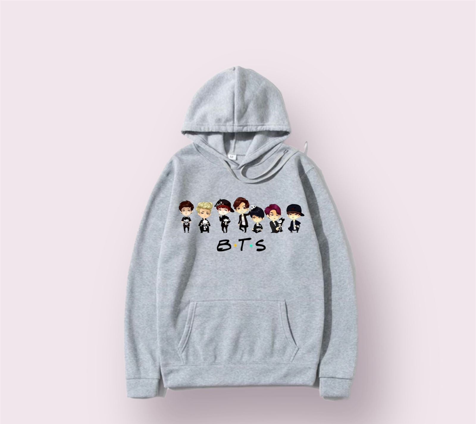 BTS Anime Fleece Full Sleeves Pull Over Hoodie For Women - HB INDUSTRIES - Hoodies & Sweatshirts - 