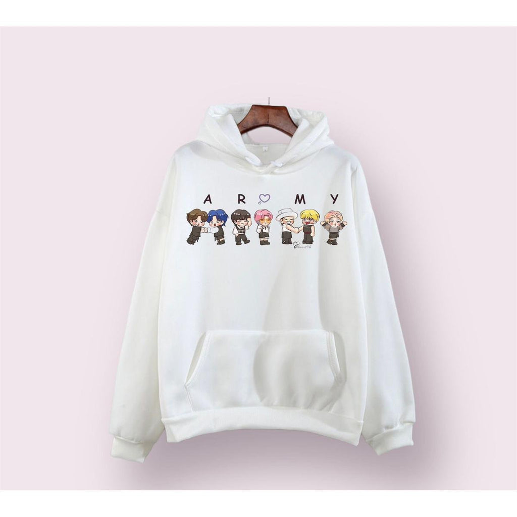 BTS We Are Bulletproof Chibi Unisex Men Women Hooded BTS We Are Bulletproof Chibi Unisex Men Women Hooded