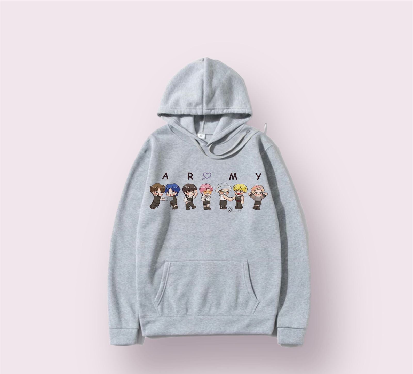 BTS Army Anime Fleece Full Sleeves Pull Over Hoodie For Women - HB INDUSTRIES - Hoodies & Sweatshirts - 