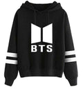 BTS Double Strip Pull Over Fleece Hoodies For womens