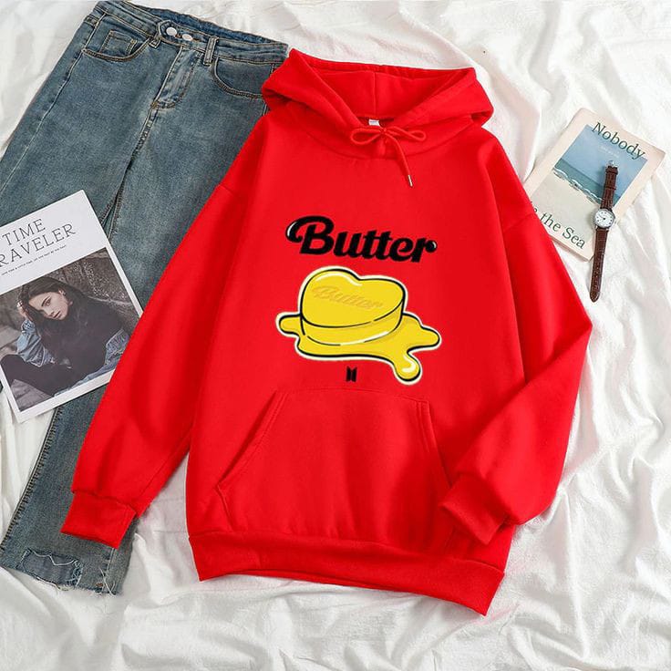 Bts Fan Merch Latest Design Printed Winter Fleece Full Seeves Hoodie For Women - HB INDUSTRIES - Hoodies & Sweatshirts - 