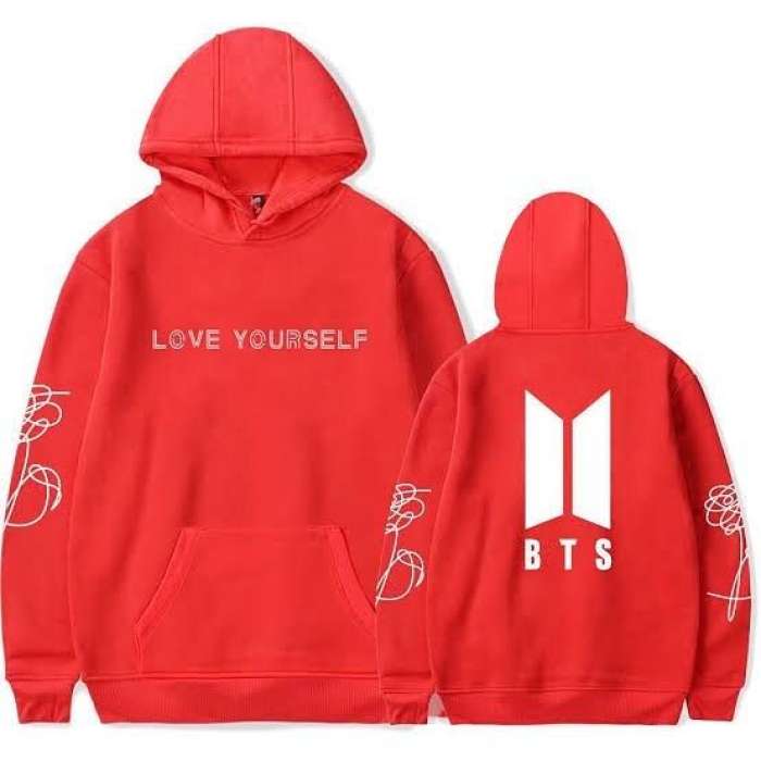 BTS Printed Fleece Hoodie For womens - HB INDUSTRIES - Hoodies & Sweatshirts - 