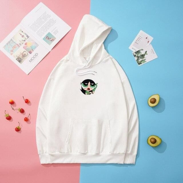 Buttercup Printed Fleece Full Sleeves Pull Over Hoodie For Women - HB INDUSTRIES - Hoodies & Sweatshirts - 