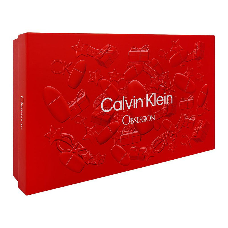 Calvin Klein Obsession Gift Set, For Women, Eau De Parfum 100ml + Purse Spray 15ml + Body Lotion 100ml + Body Wash 100ml - HB INDUSTRIES - Women Perfumes - 