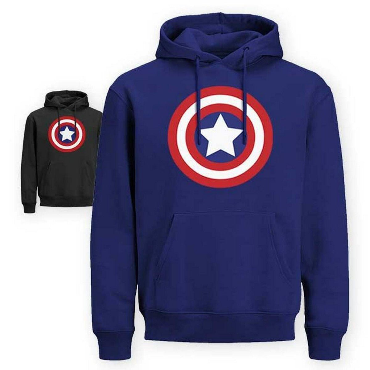 Captain America Printed Fleece Full Sleeves Pull Over Hoodie - HB INDUSTRIES - Hoodie & Sweatshirt - 