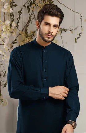 Cerulean Charm: Persian Blue Shalwar Kameez Set - HB INDUSTRIES - Shalwar Kameez - 